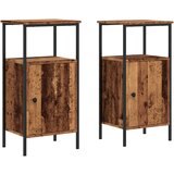 Maison Chic Dvo delni komplet Nočne omarice - Nočne mize starinski les 41x31x80 cm inženirski les, (21688439) Cene
