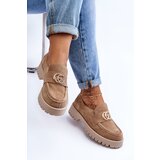 Laura Messi Women's Suede Half Shoes With Beige Ornament Rosefalls | Shoptok.si