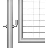 vidaXL Vrtna vrata pocinkano jeklo 306x200 cm srebrna | Shoptok.si