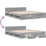 vidaXL Okvir za krevet s ladicama boja hrasta 140x190 cm drveni | shoptok.hr