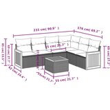  7-dijelni set vrtnih sofa od poliratana s jastucima bež | shoptok.hr