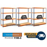  Komplet od 3 police metal-medijapan 180x150x60cm, 4x220kg - Dimenzije kompleta 180x450x60cm Cene