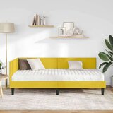  Kutni krevetni okvir s madracem Ostalo 2 pcs Žuta Baršun | shoptok.hr