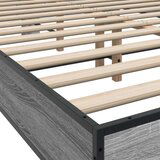  Posteljni okvir siva sonoma 120x190 cm inženirski les in kovina | Shoptok.si