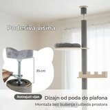 SUPERHOME Maca Toranj grebalica i penjalica za mačke do plafona 271cm Siva | Eponuda.com