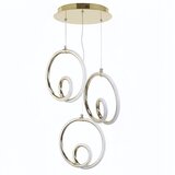 Toolight Viseća LED lampa s tri zlatna prstena LHJ095-3CP GOLD | shoptok.hr
