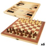  Ploča za Šah i Dame Colorbaby Backgammon Drvo (6 kom.) | shoptok.hr