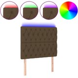  LED uzglavlje tamnosmeđe 100x7x118/128 cm od tkanine | Eponuda.com