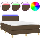  box spring s madracem LED tamnosmeđi 120x200 cm tkanina | shoptok.hr