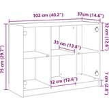 vidaXL Komoda boja starog drva 102x37x75,5 cm od konstruiranog drva | shoptok.hr