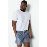 Trendyol Men's Plus Size Light Blue Standard Fit Marine Shorts