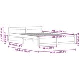  Konstrukcija postelje Voščeno rjava 140 x 200 cm Trdna borovina | Shoptok.si