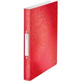 Leitz obročast registrator WOW, DIN A4, PP, rdeč, 2 obroča, (21652868) | Shoptok.si