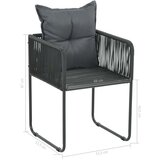  7-dijelni vrtni blagovaonski set od PVC ratana crno-smeđi | shoptok.hr