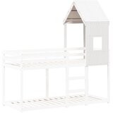 Krov za dječji krevet bijeli 60x99x139,5 cm masivna borovina | shoptok.hr