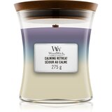 WoodWick trilogy calming retreat dišeča svečka 275 g unisex Cene