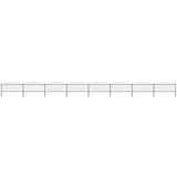 vidaXL Vrtna ograja s koničastimi vrhovi jeklo (0,5-0,75)x13,6 m črna