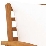  Klupa s krem jastucima 120 cm od masivnog bagremovog drva | shoptok.hr