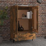  Visoka omarica dimljeni hrast 70x31x115 cm inženirski les, (20654286) | Shoptok.si