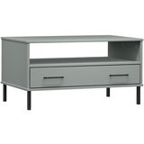 Maison Chic Klubska mizica - kavna mizica - Nizka mizica siva 85x50x45 cm trden les OSLO, (21753325) Cene