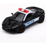  Sportski automobil Policijski automobil s motoriziranim metalnim navlakom za povlačenje Crni 1:43 | shoptok.hr