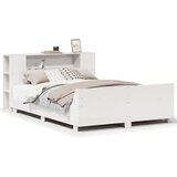 Maison Chic Posteljni okvir - Dvoposteljna postelja - Zakonska postelja brez vzmetnice bel 150x200 cm trdna borovina-J11550, (21773258) | Shoptok.si