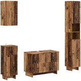  Set kupaonskih ormara od 4 dijela EDE Staro drvo | shoptok.hr