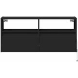  Zidni TV ormarić s LED svjetlima crni 100x31x45 cm | shoptok.hr