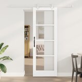 vidaXL Drsna vrata z opremo Bela 73.5x211 cm Trden les bor, Notranja vrata z steklom 'ORKDAL'Bela 73.5x211x4 cm Cene