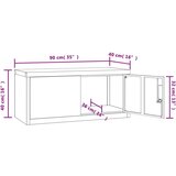 Ormarić za spise crni 90 x 40 x 40 cm čelični | shoptok.hr
