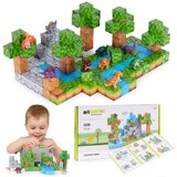  Magnetni set građevinske kocke Dinosauri - 142 dijelova | shoptok.hr
