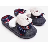Kesi Children's slippers with thick soles with Grey Dasca bear