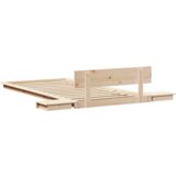 vidaXL Krevetni okvir s noćnim stolićima 90x190cm od punog drva | shoptok.hr