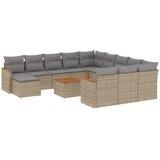  13-dijelni set vrtnih sofa s jastucima bež od poliratana | shoptok.hr