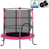 vidaXL Trampolin z varnostno mrežo okrogel 140x160 cm roza Cene