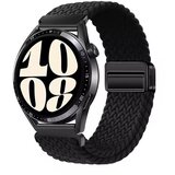 INF Črn 22 mm tkan magnetni pašček za uro iz najlona za GT5/4, (22064135) | Shoptok.si
