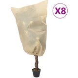 Navlake od flisa za biljke s vezicom 8 kom 70 g/m² 0,8 x 1 m u