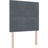 vidaXL Postelja s vzmetnico Temno siva 80x200 cm Žamet | Shoptok.si