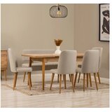 Hanah home Set trpezarijski sto i stolice Vina, Svijetlosiva | Eponuda.ba