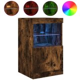 Maison Chic Komoda - Predalnik z LED lučkami dimljen hrast 41x37x67 cm, (21722463) Cene