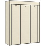 Nesta Zložljiva garderobna omara, kremno bela, netkan tekstil, 8 predelov s palicami za obe&amp;scaron;anje, 125&amp;times;43&amp;times;162,5 cm, za spalnico in hodnik, (5000493217) Slike