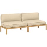  Set sofe s jastukom Bež 240 x 92 x 69 cm Čvrsto drvo akacije | Eponuda.com