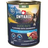 Ontario Dog Adult konzerva, pašteta - raca in brusnice 800g Cene