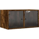  Zidni ormarić sa staklenim vratima boja hrasta 68,5x37x35 cm Smeđa | shoptok.hr