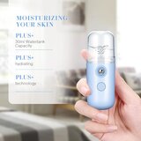 Venisymlis 2x Mini Obrazni Razpršilec 30ml, USB Prenosni Vlažilnik za Ličenje in Hidracijo (Črn/Moder), (22060888) | Shoptok.si