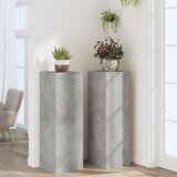  Stalci za biljke 2 kom siva boja betona 33 x 33 x 100 cm drveni | shoptok.hr