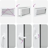  Prozor za podrum RISOR 100 x 50 cm PVC i staklo Antracit | shoptok.hr