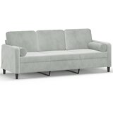  The Living Store Kavč trosed z okrasnimi blazinami svetlo siv 180 cm žamet - Trosed, (21448053) | Shoptok.si