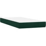 Box Spring krevet s madracem i LED tamnozeleni 80x220 cm baršun | shoptok.hr