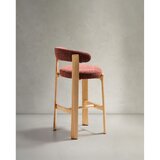 Kave Home Barska stolica od čvrste jeseni boja terakote/u svijetloj prirodnoj boji (visine sjedala 75 cm) Granite – | shoptok.hr